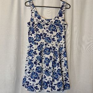 DIVIDED by H&M Blue Floral Dress Sz 10